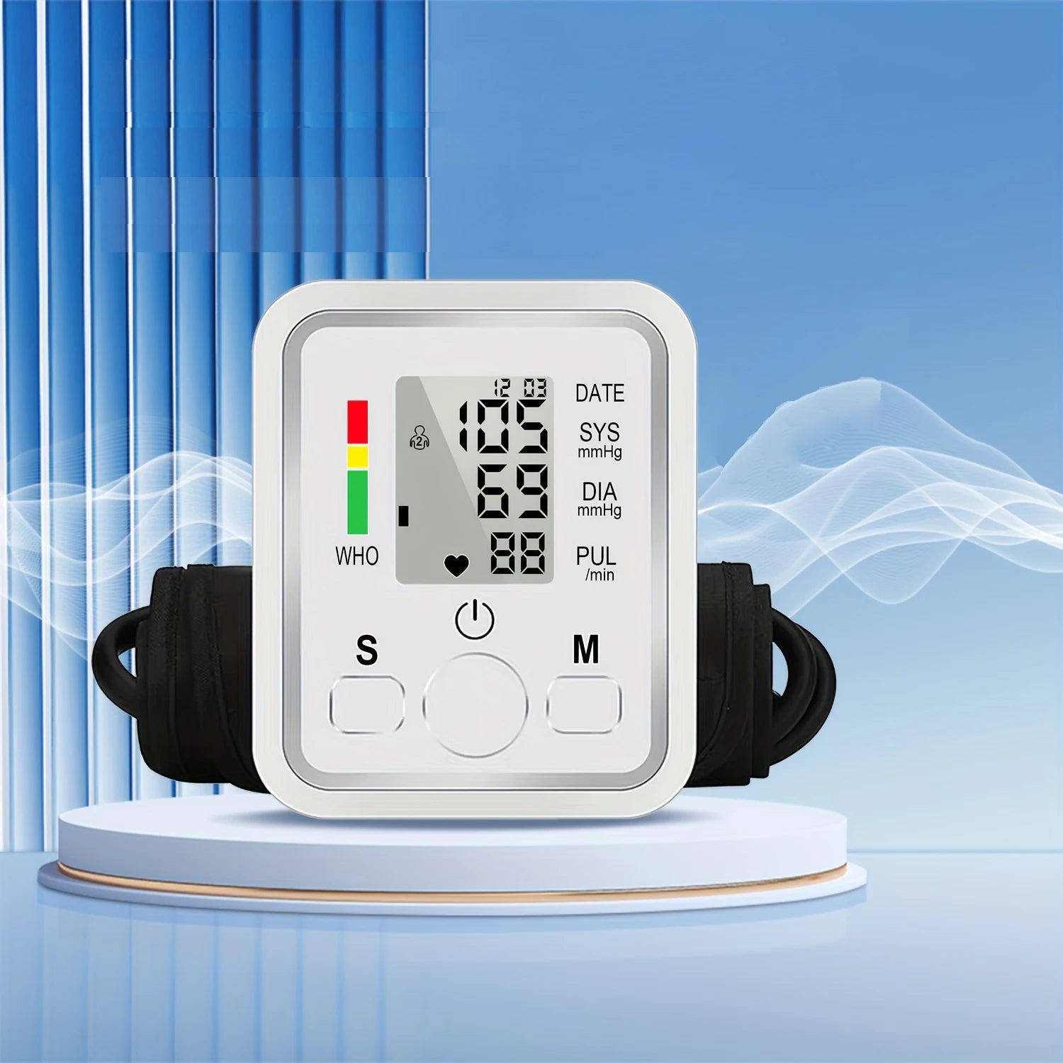 Automatic Upper Arm Blood Pressure Monitor With Memory