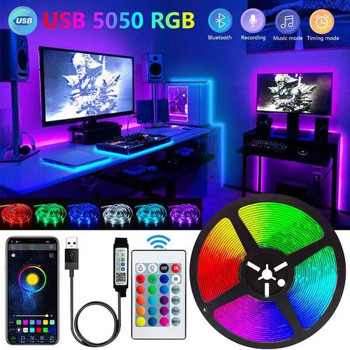 Bluetooth LED Strip Light with App and Remote Control