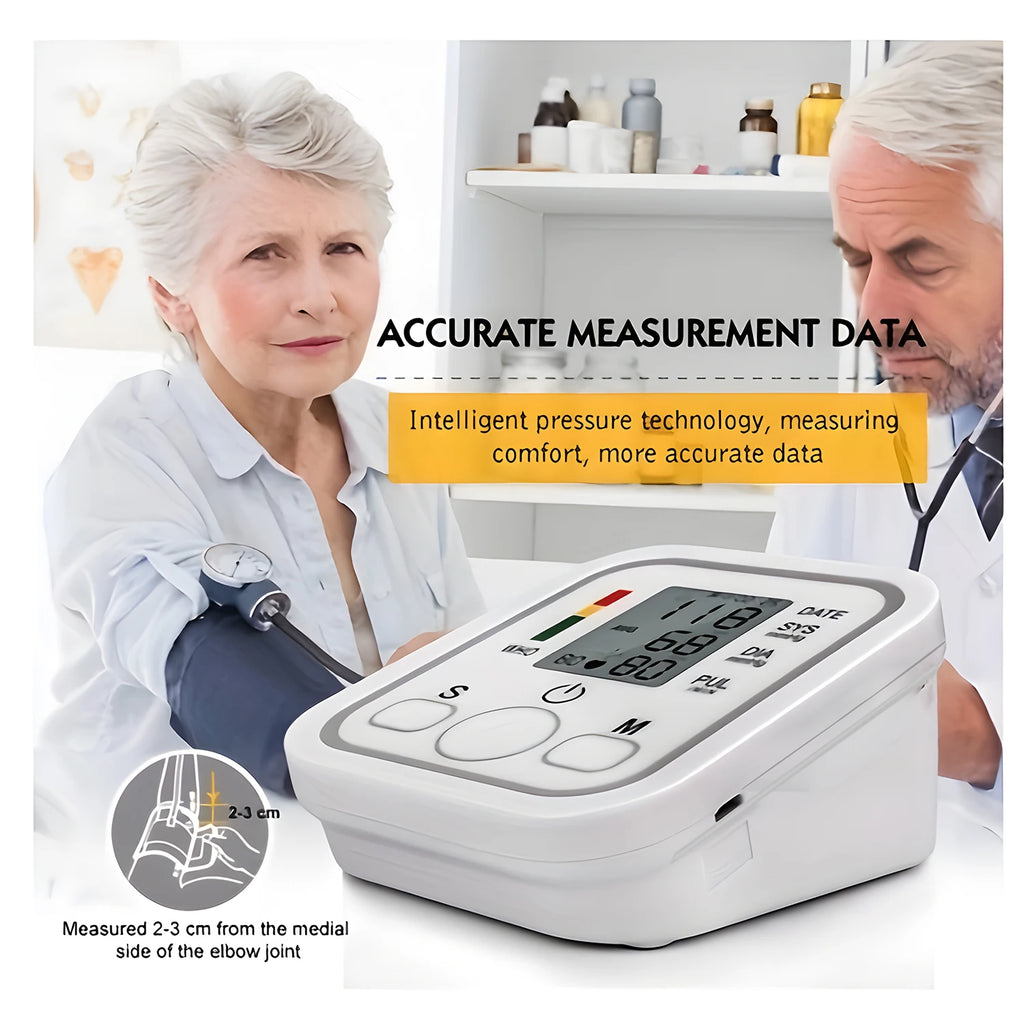 Automatic Upper Arm Blood Pressure Monitor With Memory